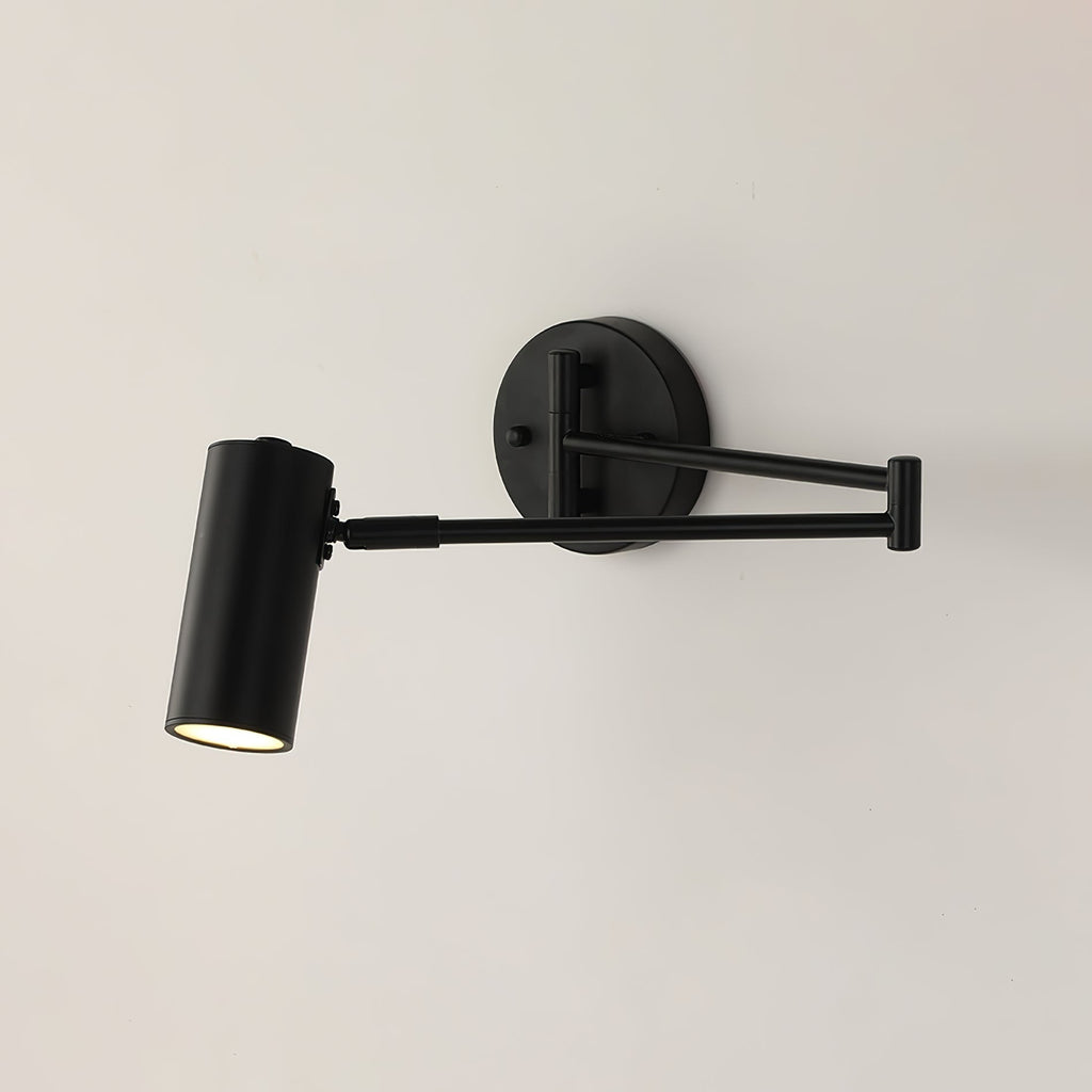 Lámpara de pared con brazo articulado para lectura y cabezal ajustable