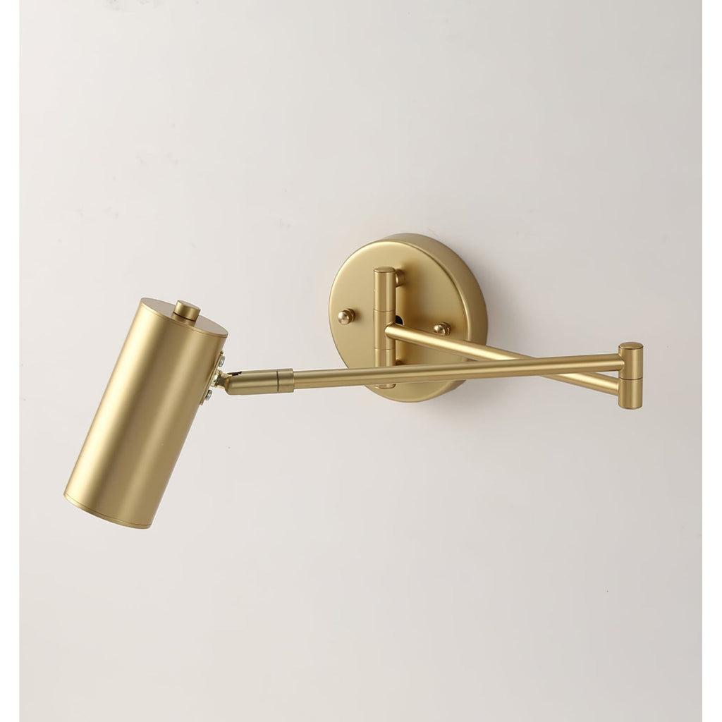 Lámpara de pared con brazo articulado para lectura y cabezal ajustable