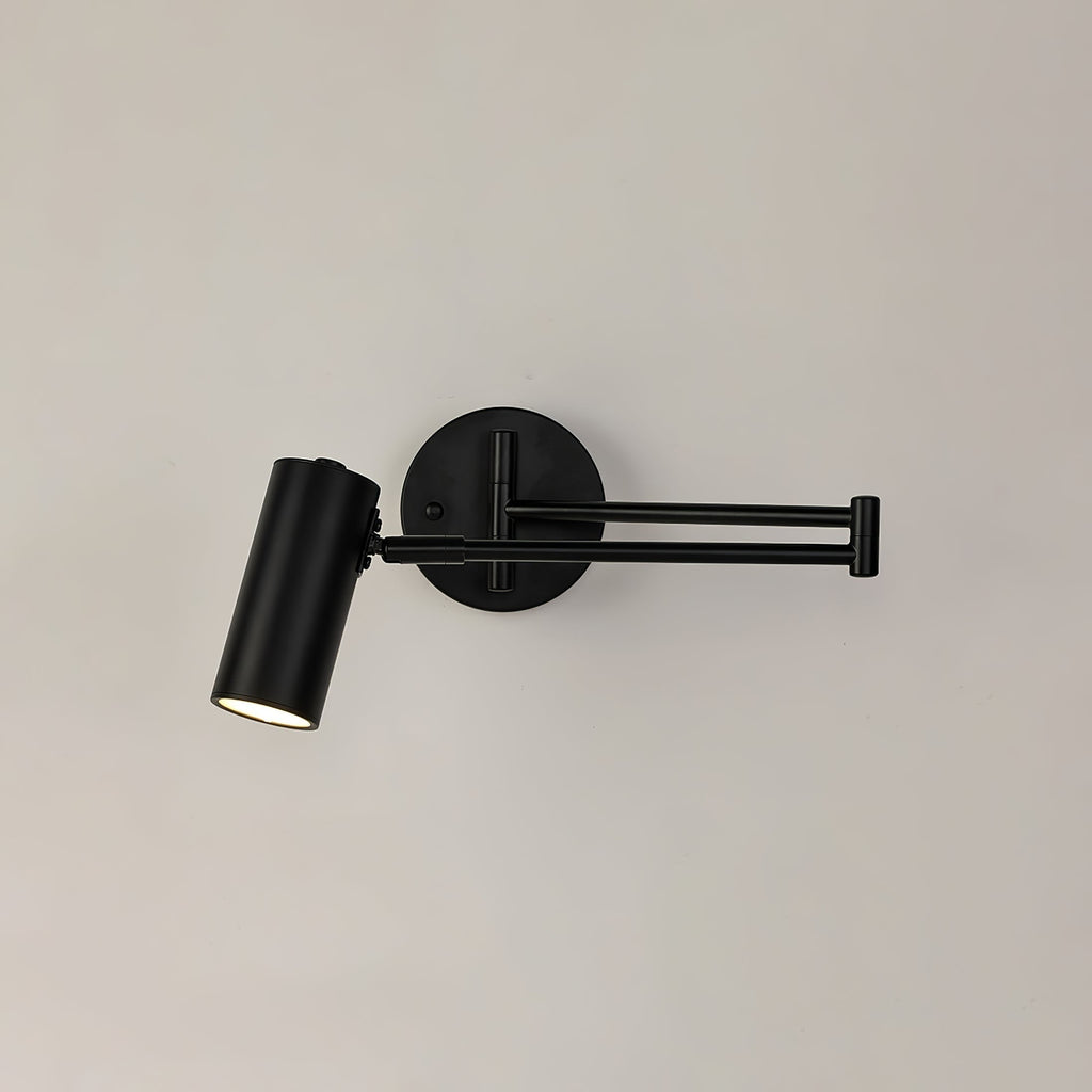 Lámpara de pared con brazo articulado para lectura y cabezal ajustable