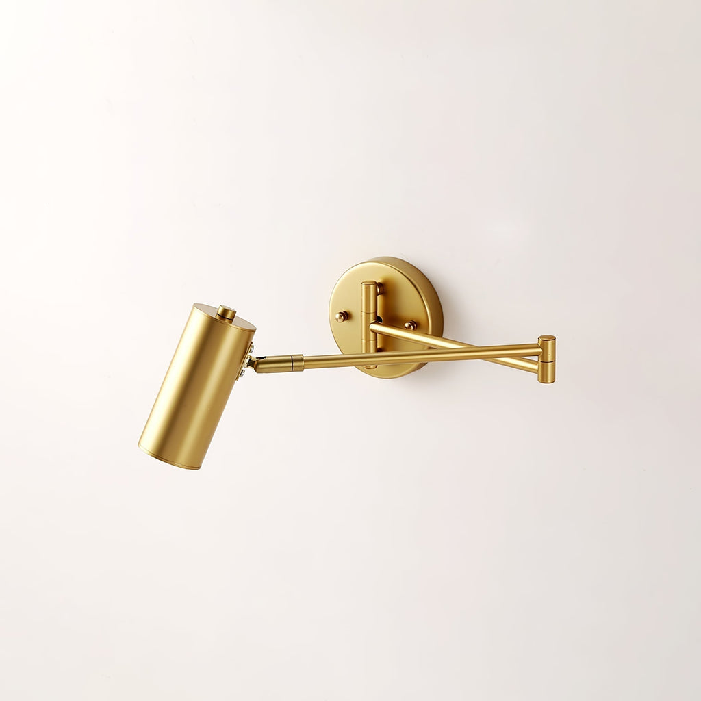 Lámpara de pared con brazo articulado para lectura y cabezal ajustable