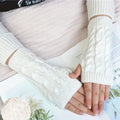 Knit Womens Winter Fingerless Gloves - product detail 9