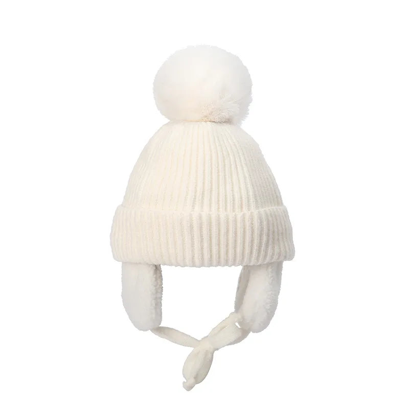 Kids Knit Beanie Winter Hat with Earflaps - product detail 12