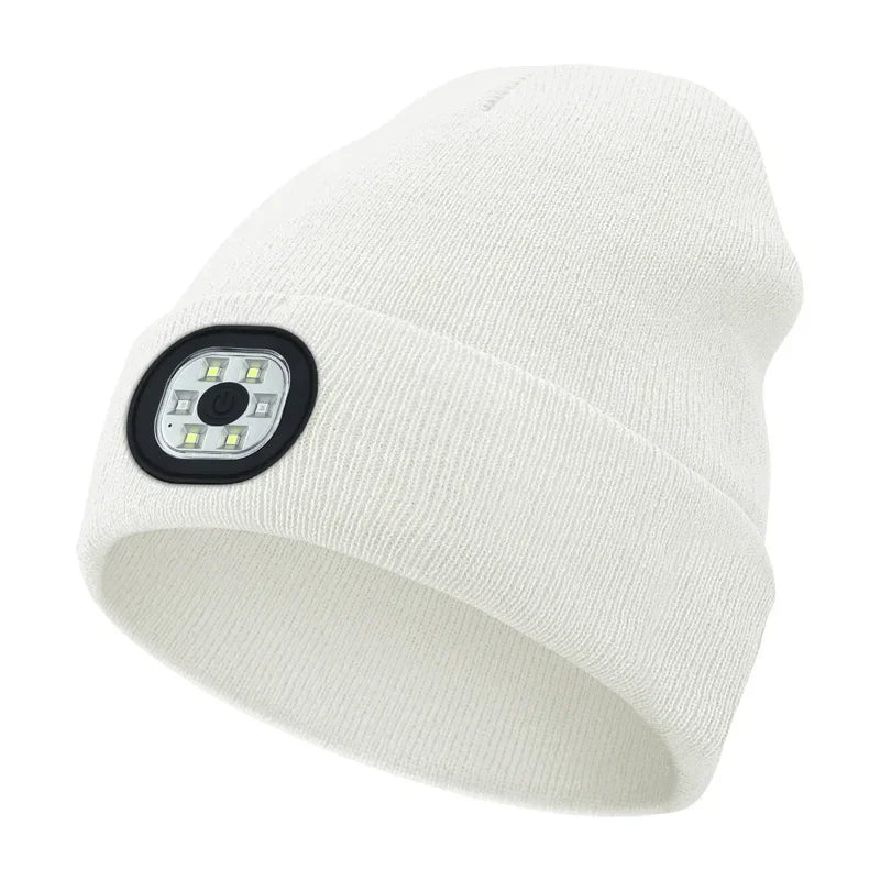Rechargeable LED Beanie Hat for Winter - product detail 6