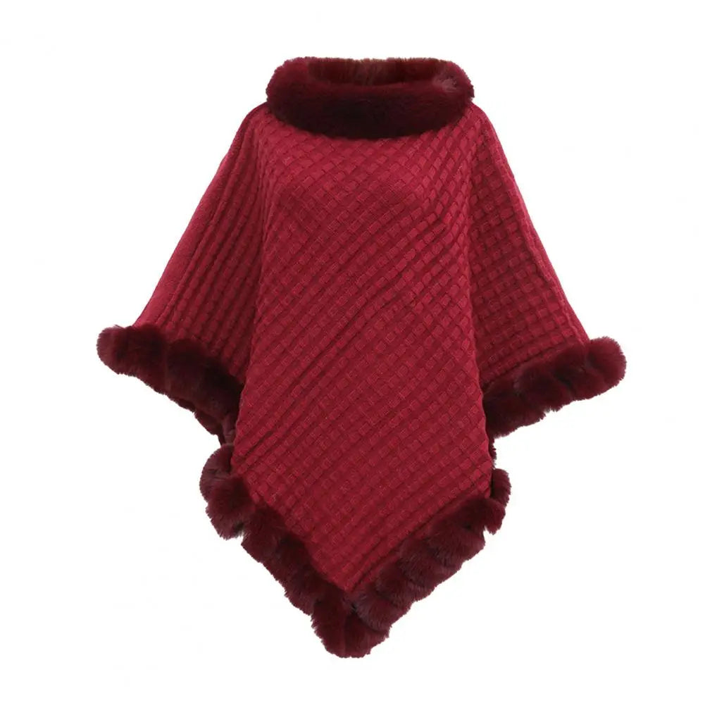 Faux Fur Shawl Cloak for Women - product detail 9