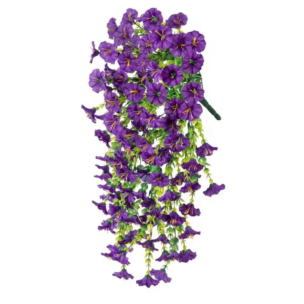 UV Resistant Artificial Morning Glory Flower Hanging Decor - product detail 6