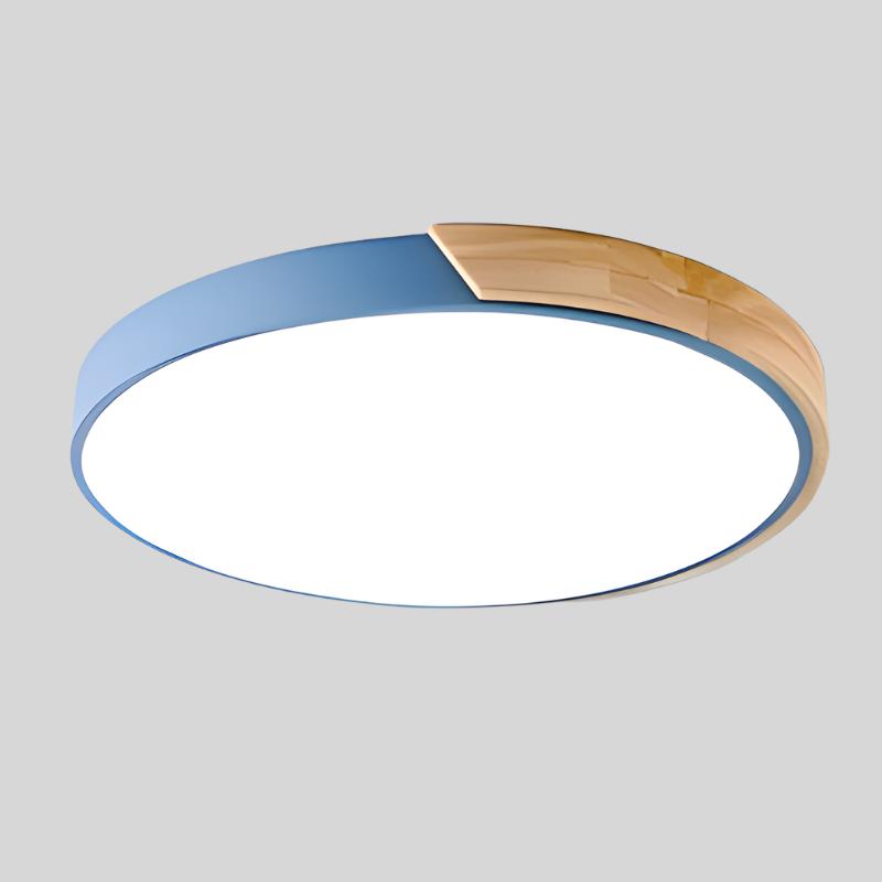 Luz de techo redonda delgada moderna y minimalista con brillo para espacios del hogar