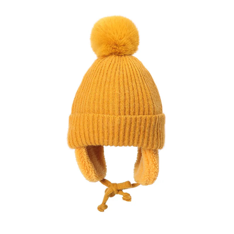 Kids Knit Beanie Winter Hat with Earflaps - product detail 13
